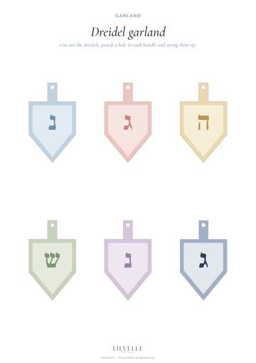 Preview of Dreidel garland