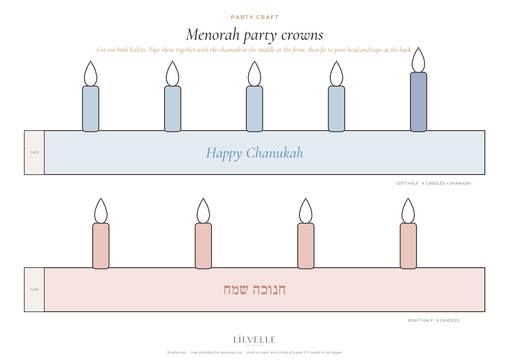 Preview of Menorah party crowns