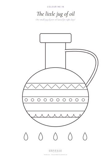 Preview of The little jug of oil colouring