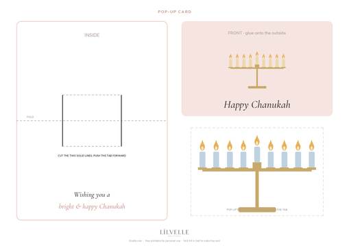 Preview of Pop-up menorah card